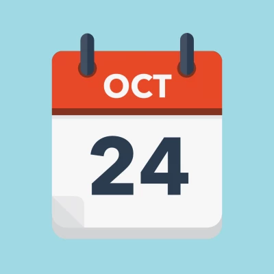Calendar icon showing 24th October